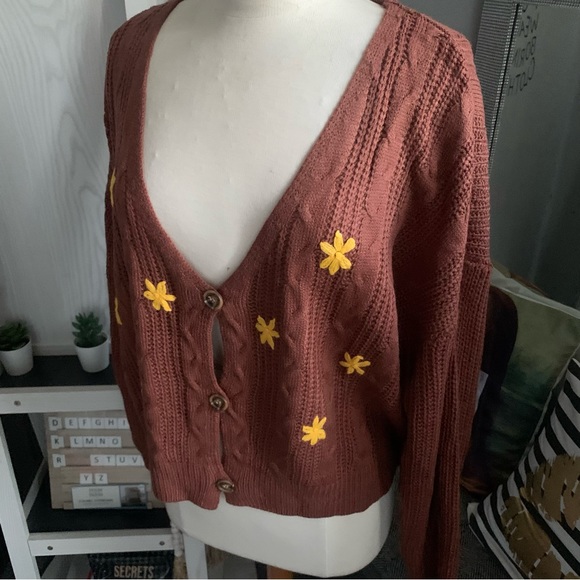 Shein | cardigan with floral pattern size 2x - Picture 3 of 4